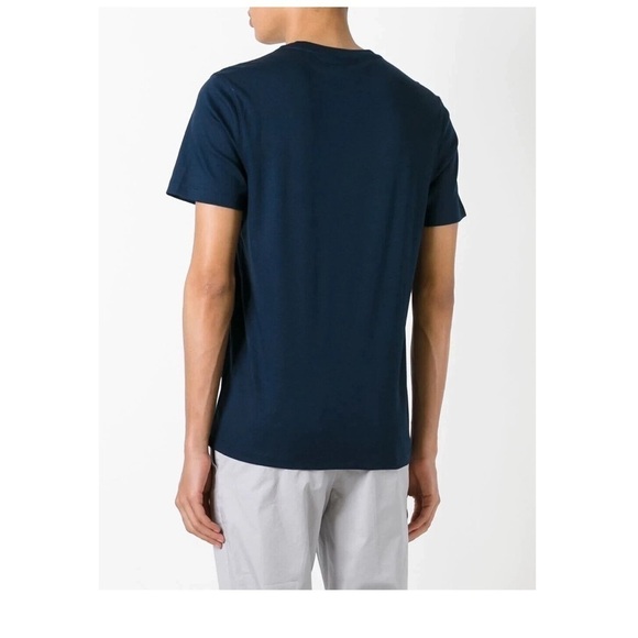 MICHAEL KORS Men L Essential Blue Navy Embroidered"KORS" Cotton T-Shirt L - Picture 2 of 5